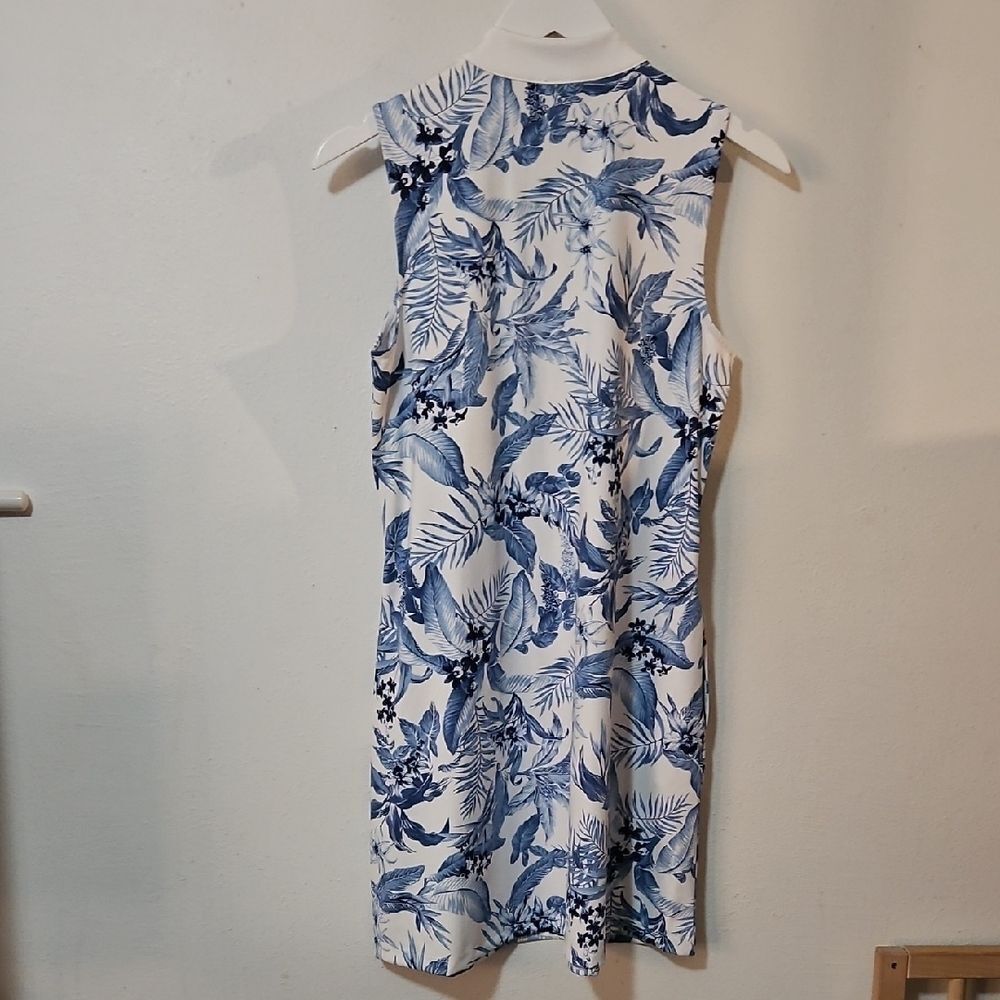 Tommy Bahama Blue and White Floral Mini Dress M 🍁 - Picture 7 of 7